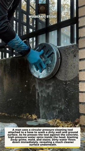 Power Washer Surface Cleaner Satisfying Wall Cleaning #pressurewashing #cleaning #tools