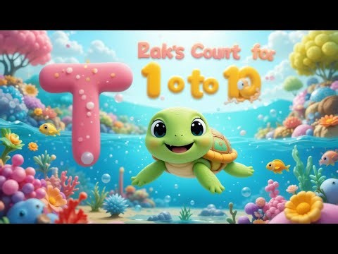 Turtle Counting Song 1 to 10 | Learn Numbers with Turtles | Fun Counting for Kids