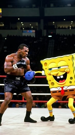 Mike Tyson vs Spongebob who is win #boxing #spongebob #shorts