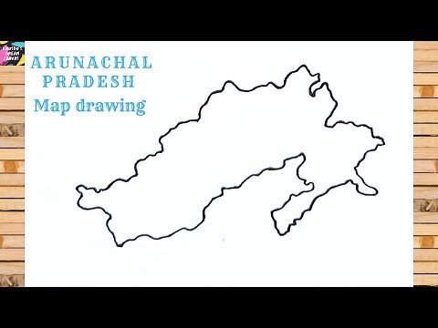 Step by step guide : Drawing the map of Arunachal Pradesh