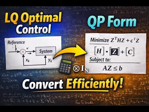 Efficient Formulation of LQ Optimal Control Problem Into Standard QP problem Formulation (PART 1)