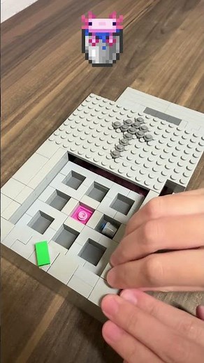 Crafting Minecraft Bucket of Axolotl BUT Lego?