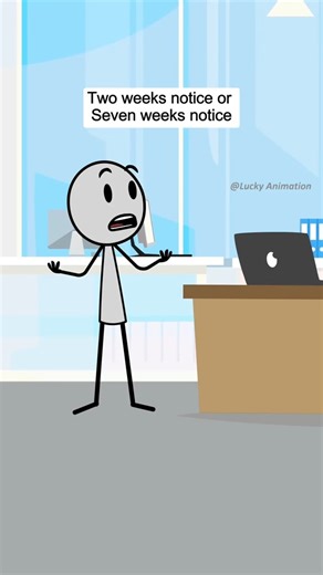 Two weeks notice or Seven weeks notice? #animation #animationmeme #corporatelife #work #workplace #manager #managersbelike #fyp #foryou #usa🇺🇸 #usa_tiktok | AG Animations