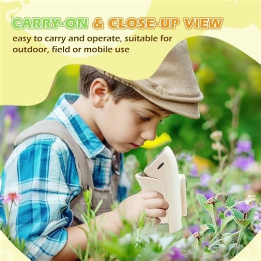 Kids Microscope Kit with LED Light – Educational Science Toy for Boys & Girls....