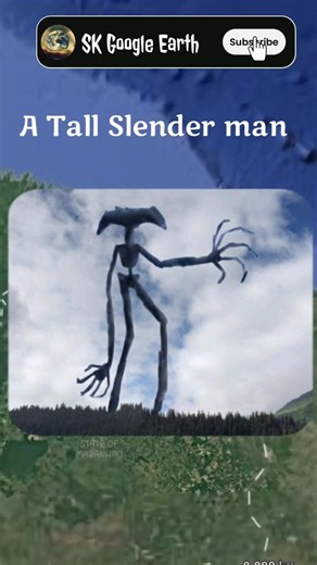 OMG i found A tall Slender man on Google map and google earth #skgoogleearth #shorts #map