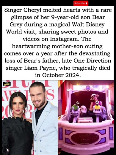 Cheryl Shares Rare Glimpse of Son Bear at Disney World Magic Still Exists #cherly #beargrey#momlife