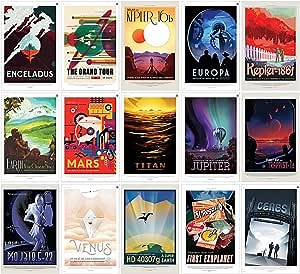 PosterOffice NASA JPL Space Travel Posters (ALL 15 POSTERS) 11" x 17" - Guaranteed Certified Prints with Holographic Numbering for Authenticity. Each poster is 11"x17" in size.