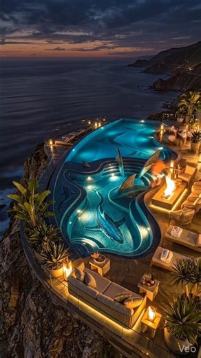 “Dream Infinity Pool Setup 🌊” #swimmingpool #shark #shorts