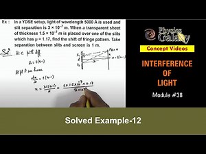 Class 12 Physics | Nature of Light and Interference | #38 Solved Example-12 | For JEE & NEET
