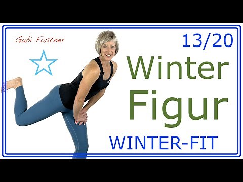 13/20⛷️35 min. Winter figure training | Abdominal, leg, and butt workout | no equipment, for adva...