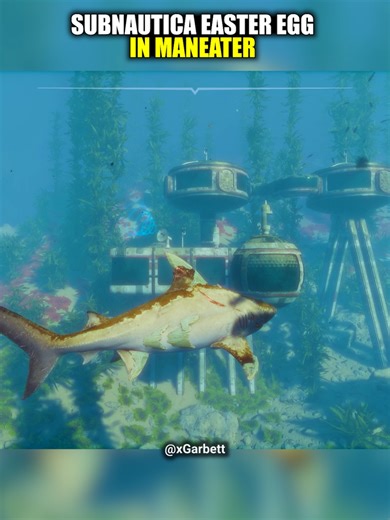 Secret Subnautica Base Found in Maneater Easter Egg #maneater #subnautica #subnauticabelowzero #gaming #eastereggs #gamingontiktok #easteregg #gamingvideos