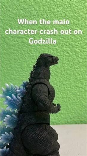 When the main character crash out on Godzilla #godzilla #film ￼￼#stopmotion #funny