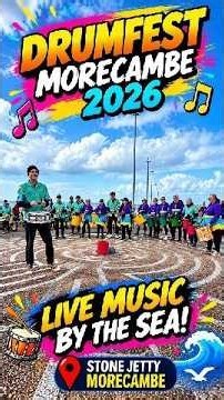 🎺 When Brass Meets Drums by the Sea! 🥁 | Morecambe Drumfest 2026 #Shorts