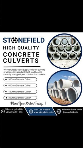 🏗️ Heavy-Duty Drainage: Stonefield Concrete Culverts