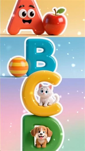 abcd song for kids dancing alphabet a-z #kidsshorts #kidssongs #abcd #alphabet