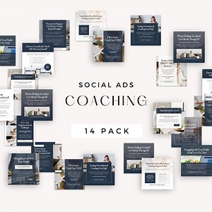 Coaching Ad Templates, Business Coach Canva Social Post, Life Coach Content, Instagram Ad, Social Media Kit, Digital Marketing Promo Post - Etsy