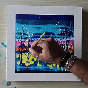 2.8M views · 22K reactions | Easy art for beginners  Easy acrylic painting ✨️ . . . . . . #acrylicpainting #easyart #dailyart #diy #facebookviralvideo | Suraj fine arts | Facebook