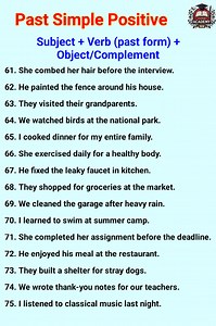 Past Simple Positive Structure and Examples Part 5 #grammartest #dailyenglish #tense | Super Academy