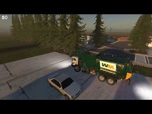 "Garbage Packer": Trash Truck Simulator! EP2: Waste Management Commercial Front Load Route