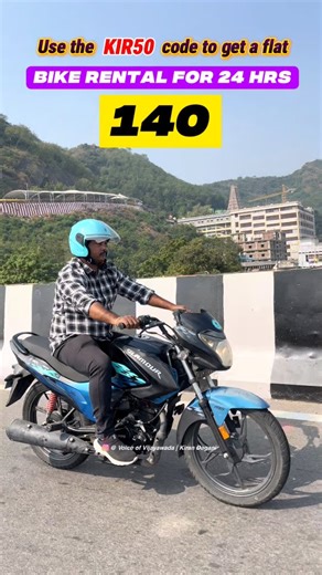 Voice of Vijayawada | Kiran Dagani on Instagram: "Bike on rent in Vijayawada for just ₹140 per day 😲🔥 Yes, you heard it right! At Vijayawada Freedo Rentals, the regular 24-hour rent is ₹279, but right now they are offering a 50% discount, so you pay only ₹140. But Don't forget to Use Coupon code KIR50. ✅ No security deposit ✅ Helmet provided ✅ Home delivery through the Freedo App ✅ Service & maintenance taken care of Perfect option when your bike is under repair, for office commute, deliveries