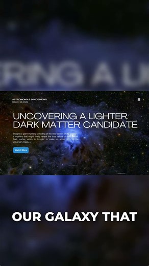 Dark Matter Mystery at Our Galaxy's Core!
