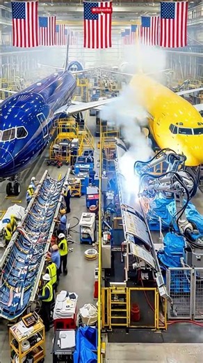 The astonishing spectacle of welding #aircraftbuild #welding #manufacturing #fyp #shorts #viral