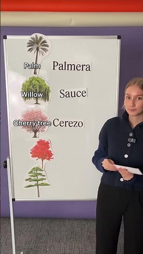 Types of Trees in Spanish 🌳🌴#LearnSpanish #SpanishLesson #SpanishVocabulary #NatureinSpanish