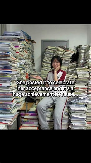 Chinese student shocks internet with massive Gaokao preparation stack #exam #students #study