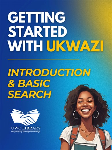 New to uKwazi? Start here 👇 This quick intro shows you how to use uKwazi to find books, articles, and e-books — all with one search. Perfect for first-years and library newbies 📚 #uKwazi #UWCLibrary #uwcorientation2026 #uwcstudent #StudentTips @University of the Western Cape