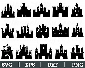 Castle Svg, Castle Silhouette, Castle Vector, Castle Dxf, Png - Etsy