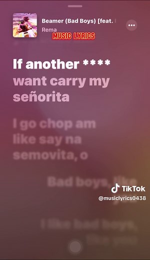 Beamer by rema #musiclyrics #goviral #fyp