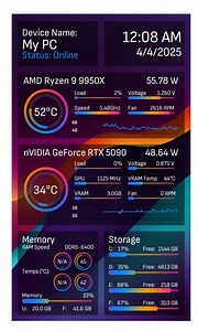 AIDA64 Sensor Panel Skin Template 600x1024 (portrait): Abstract Tri-color Modern PC Case Display - Etsy Australia