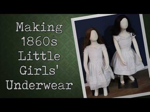 1860s Underwear for 3 and 5 Year Old Sisters || Dressing the 19th Century Child