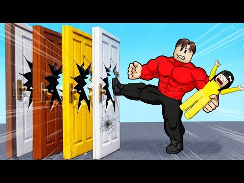 Yuta Mio Becomes a Muscular Man Who Knocks Down 50 Doors with One Kick | ROBLOX