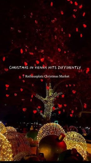 Vienna’s Glowing Heart Lights Up Christmas 🤍✨ #ViennaChristmasMarket #RathausChristmasMarket