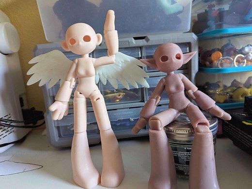 Customizable BJD Base 20cm/7.8inch Stringed Chibi Stylized Doll Base 3dprinted - Etsy