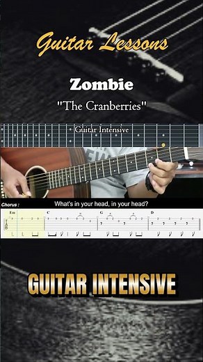 Zombie - The Cranberries | EASY Guitar Tutorial - Guitar Lessons TAB #guitarhowto