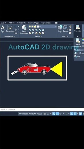 RACING CAR in 2D AutoCAD #autocad #shorts #viralshorts #2d ‪@Learn_easilyhere‬