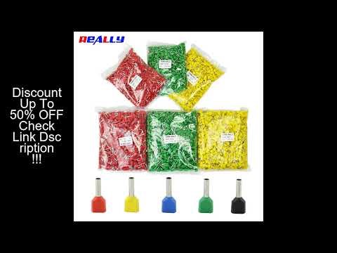 1000Pcs Wire Ferrule End Double-Wire Tube-Type Insulated Crimp terminal Wire Connectors TE0508 7508