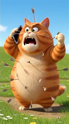 The orange cat is bad 😅😂 #cat #funny #funnycats #cute #ai #orangecat #قطط