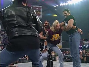DDP interferes in Macho Man Randy Savage match & gets destroyed by the NWO! 1997 (WCW)