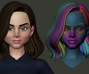 ArtStation - Stylized Female Character Head Model - Ana | Resources