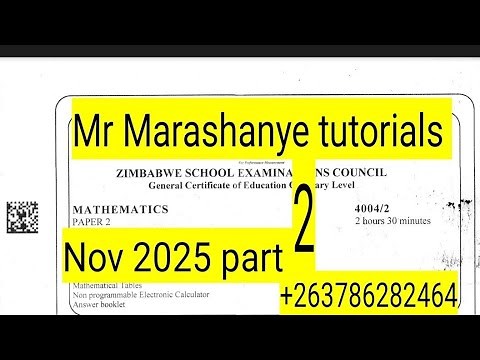 MATHEMATICS NOVEMBER 2025 PAPER 2 PART 2 ..SECTION A FINAL