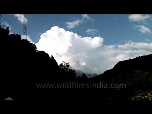 Clouds passing over the mountains of Uttrakhand - Timelapse