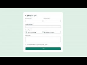 Contact Form | Frontend Mentor Challenge (HTML, CSS, & JavaScript)
