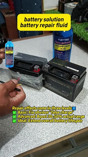 If your battery isn't lasting long enough, this battery fluid can easily restore its capacity.#TikTok #fyp #foryou #batteryrepair