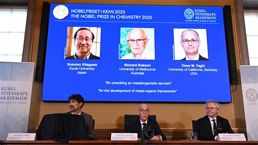 U.S. scientist among trio awarded chemistry Nobel
