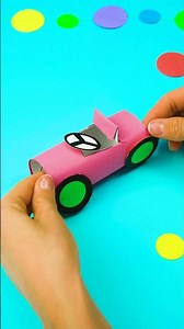 Vroom Vroom! 🚗 Make a Cool Car from a Paper Roll! 🏁✨