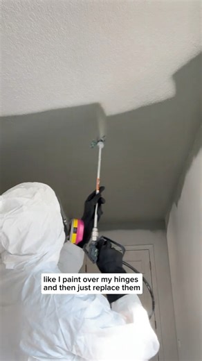 The playroom is painted and WE LOVE IT! The best part about DIY is that we get to choose how we do things! So if that means painting the hinges and then replacing them, so be it! The @Wagner SprayTech - USA Control Pro 130 is my favorite paint sprayer to use— simple to operate, and leaves a great finish. #wagnerspraytech #paintsprayer #DIY | Nik and Liv DIY