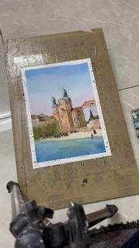 Easy Watercolor Landscape Tutorial | Beginner-Friendly Step-by-Step Guide_ 🌟👉